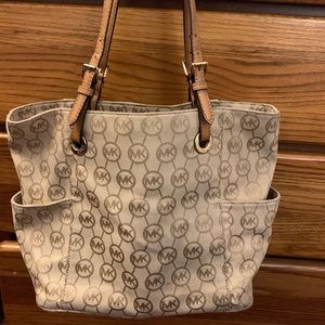 Michael Kors taupe purse USED